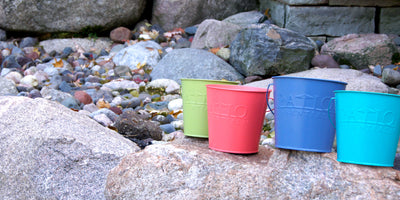 New pantone colors for our citronella bucket candles!
